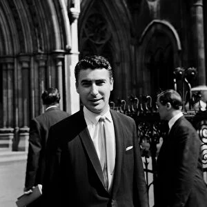 Larry Parnes manager of Billy Fury, pictured outside court, 29th July 1965