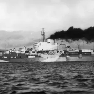 The latest addition to the British Royal Navy, aircraft carrier HMS Indefatigable The latest addition to the British Royal Navy, aircraft carrier HMS Indefatigable