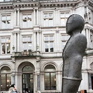 The latest work of British sculptor Antony Gormley, a statue entitled "Iron
