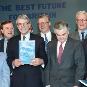 Print of The Conservative party election manifesto launch, 18th March 1992 Print of The Conservative party election manifesto launch, 18th March 1992
