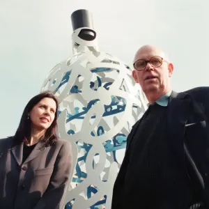 The launch of the sculpture Bottle of Notes, a piece of public art by Claes The launch of the sculpture Bottle of Notes, a piece of public art by Claes