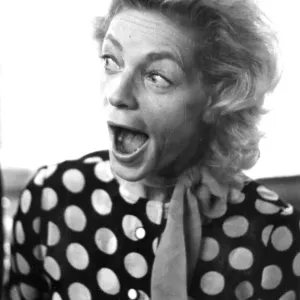 Lauren Bacall Laughing Print 1972