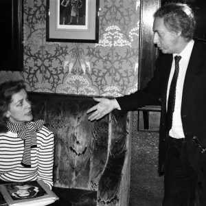 Lauren Bacall, pictured with Richard Edmunds, at a press conference at Birmingham