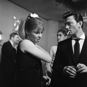 Laurence Harvey and Julie Christie shooting nightclub scenes for their film Laurence Harvey and Julie Christie shooting nightclub scenes for their film