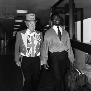Laurie Cunningham at Heathrow Airport London, prior to flying out to Bucharest via Munich Laurie Cunningham at Heathrow Airport London, prior to flying out to Bucharest via Munich