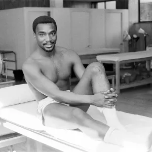 Laurie Cunningham pictured on medical table the Bernabeu Stadium Laurie Cunningham pictured on medical table the Bernabeu Stadium