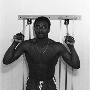 Laurie Cunningham training at the gym in Spain. 28rh March 1980