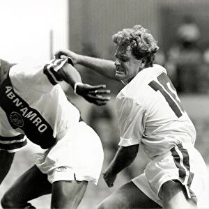 Lazio v Ajax Makita Tournament August 1993 Paul Gascoigne battles with a young