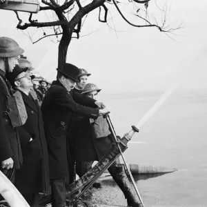 Leader of the Labour Party and Lord Privy Seal Clement Attlee during a demonstration by