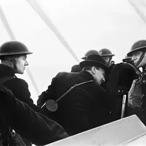 Leader of the Labour Party and Lord Privy Seal Clement Attlee during a demonstration by