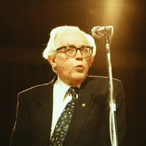 Leader of the Labour Party Michael Foot. September 1982