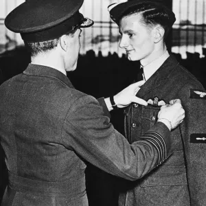 Print of Leading Aircraftman Gordon Pendleton in R.A.F. uniform, May 1943