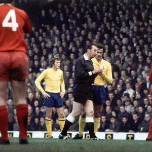 League Division one match at Anfield. Liverpool 3 v Arsenal 2 League Division one match at Anfield. Liverpool 3 v Arsenal 2