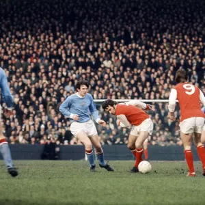 League Division one match Manchester City 2 v Arsenal 0. 4th march 1972 League Division one match Manchester City 2 v Arsenal 0. 4th march 1972