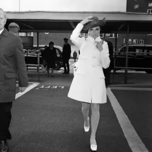 Leaving Heathrow Airport for Corfu is actress Joan Collins Leaving Heathrow Airport for Corfu is actress Joan Collins