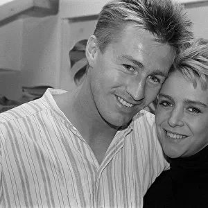 Lee Chapman footballer with actress wife Leslie Ash, August 1987