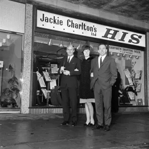 Leeds United and England centre half Jackie Charlton could not attend the opening of his Leeds United and England centre half Jackie Charlton could not attend the opening of his
