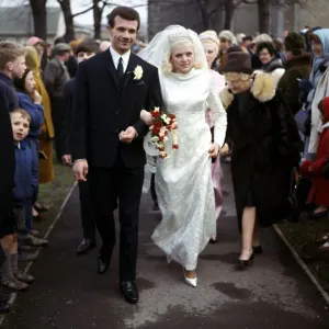 Leeds United Footballer Paul Reaney's Wedding Print 1967 Leeds United Footballer Paul Reaney's Wedding Print 1967