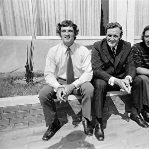 Leeds United manager Don Revie with club doctor Les Cocker (left