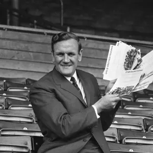 Leeds United manager Don Revie at Elland Road with telegrams congratulating him Leeds United manager Don Revie at Elland Road with telegrams congratulating him