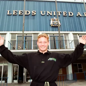 Leeds United player David Batty outside Elland Road. 18th September 1990