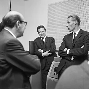 Left is Dick James (Music Publisher) centre is Brian Epstein (The Beatle