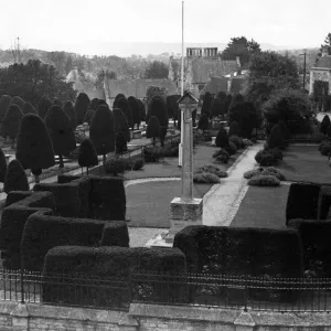 Legend of Painswick's Clipped Yew Trees Print (1938)