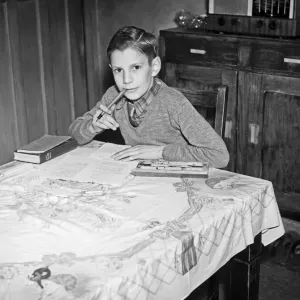 Leicester City football club mascot. 21st March 1954