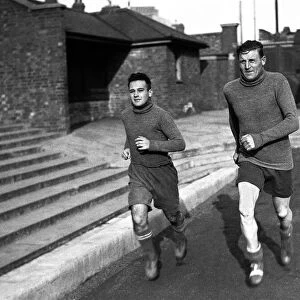 Leicester FC 1930-31. McLaren and Moss training. 1st March 1930