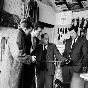 Leicester football team memebers including goalkeeper Gordon Banks pictured at Bob