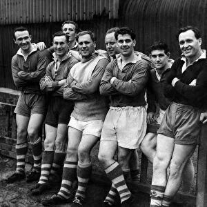Some of the Leigh Rugby League men who stopped between puffs