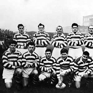 Leigh Rugby League team group photograph Back row; J. Gibson, G. Lewis, W