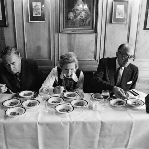 Len Moss, Mary Berry and Bill Gosden Taste Test Print 1977