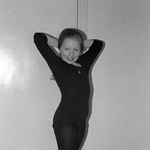 Lena Zavaroni, 10 year old girl dancer / singer April 1974 taken at her home