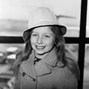 Lena Zavaroni at London Heathrow Airport Print, March 1974