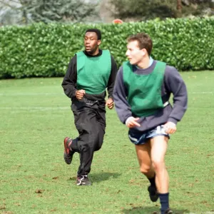 Lenny Henry training with Reading FC. 28th March 1991 Lenny Henry training with Reading FC. 28th March 1991
