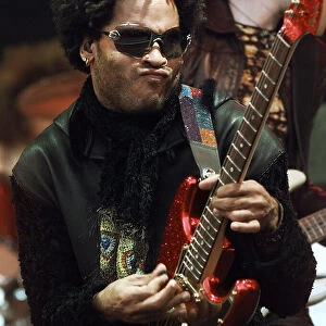 Lenny Kavitz performing on stage June 1999 at the Glastonbury music Festival