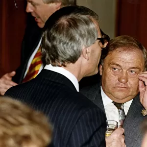 Les Dawson Comedian meets John Major at a celebrity Party in No. 12 Downing Street