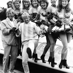 Les Dennis with Dustin Gee and Ray Cornell Dancers Print 24th July 1985 Blackpool