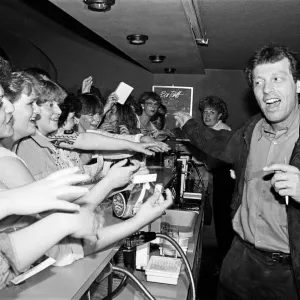 Leslie Grantham meets fans at Zhivagos Nightclub, Nottingham. 14th June 1986 Leslie Grantham meets fans at Zhivagos Nightclub, Nottingham. 14th June 1986