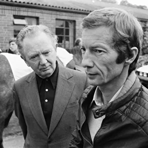 Lester Piggott and trainer Vincent O Brien at Epsom Racecourse, Tuesday 6th June 1978