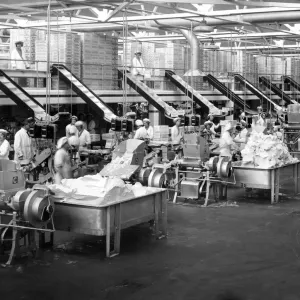 Levers margarine factory, a view of the vast packing section. 1st June 1932 Levers margarine factory, a view of the vast packing section. 1st June 1932