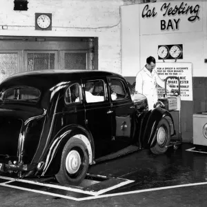 LHT 117 Motorcar Brake Test, Teesside Garage, August 1960 Print