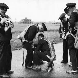 A liaison between the R. A. F. and Merchant Navy, where the two forces exchanged roles