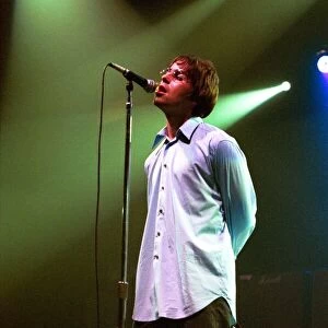 Liam Gallagher, Oasis performing in front of 4, 500 fans at the Whitley Bay Ice Rink