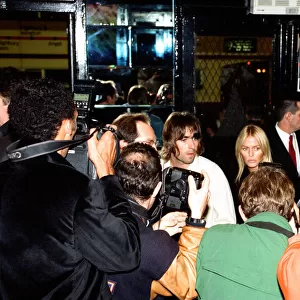Liam Gallagher and Patsy Kensit at the launch of The Rolling Stones video "
