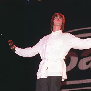 LIAM GALLAGHER - SINGER WITH OASIS POP GROUP PERFORMING AT KNEBWORTH