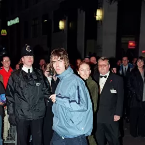 Liam Gallagher Singer September 98 Arriving for a film premiere with his wife