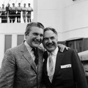 Liberace (left) with his brother George during his visit to Southampton Liberace (left) with his brother George during his visit to Southampton