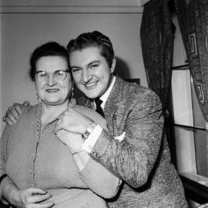 Liberace with Mother Print - Southampton Visit 1956